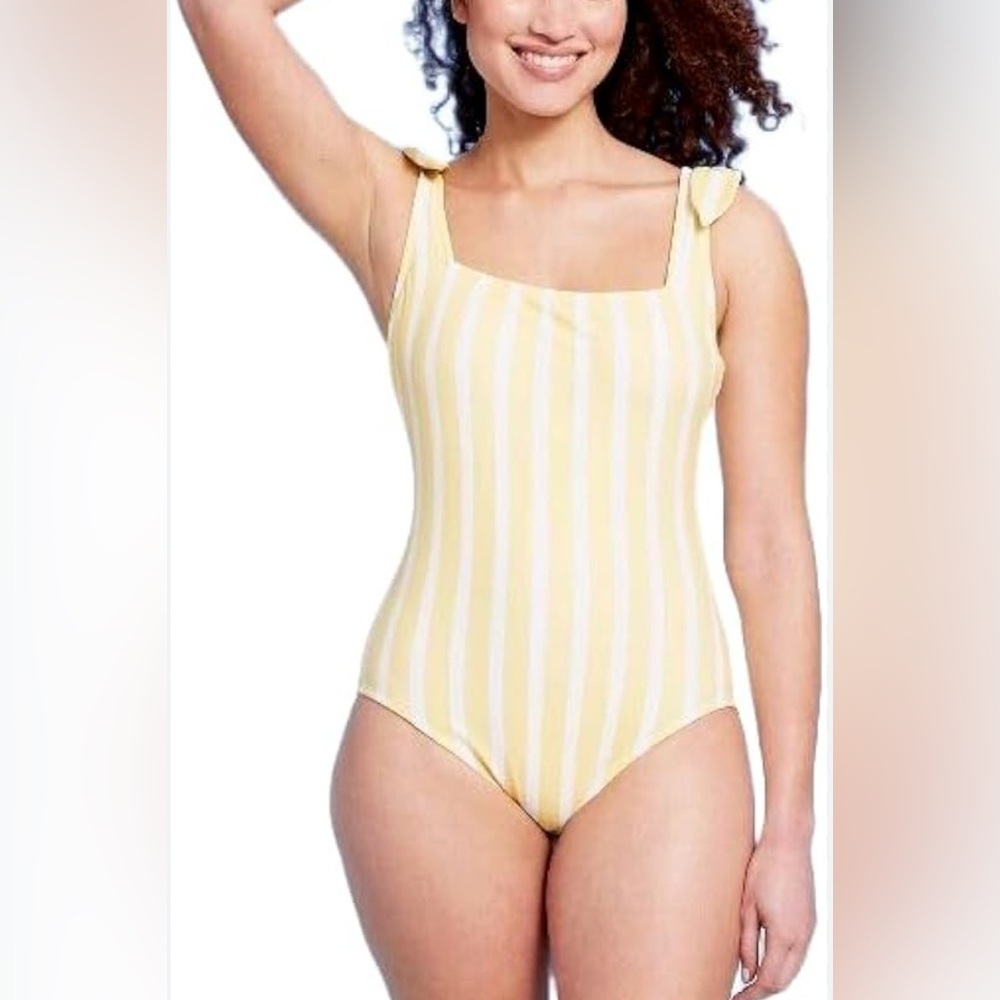 Kona Sol Woman’s Striped Yellow One Piece